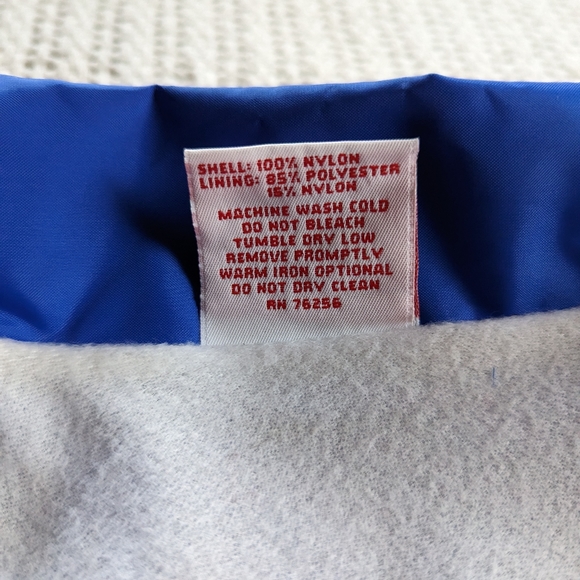 VTG Cardinal Mens Jacket XL Blue Windbreaker Snap Button Drawstring USA Made - Picture 6 of 10